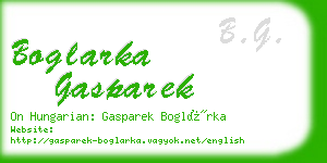 boglarka gasparek business card